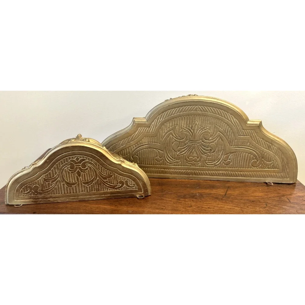 Lot 2 Wall Vintage Shelves Gold Ornate Rococo Hollywood Regency Resin 19” 11.5”